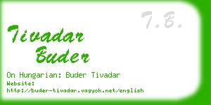 tivadar buder business card